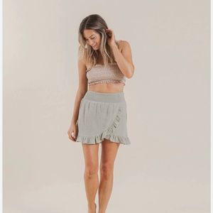 Rylee + Cru Ruffle Wrap skirt (NWT)